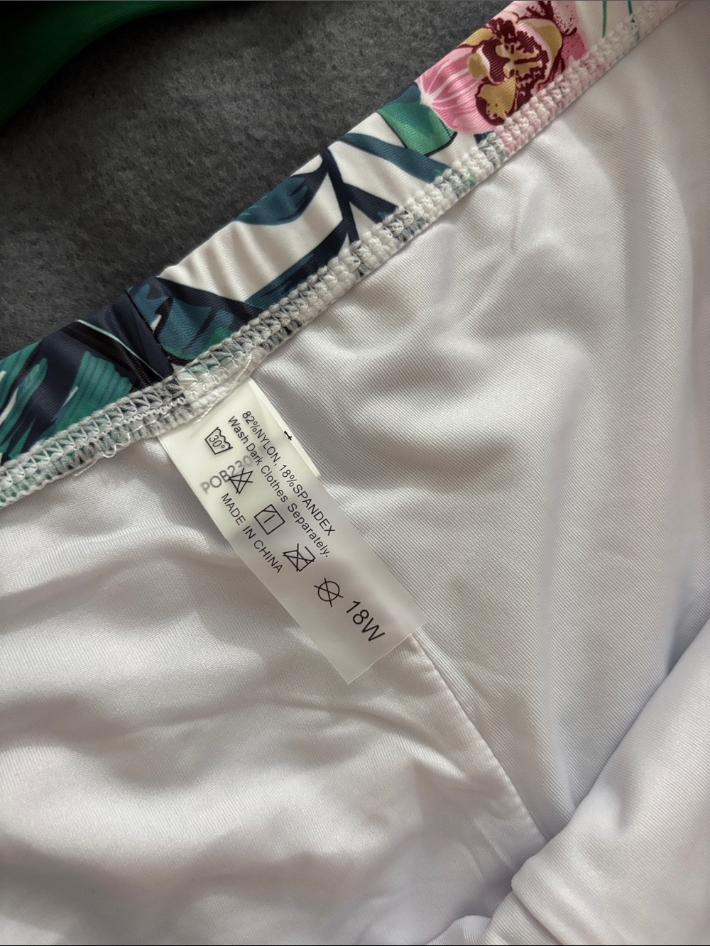 Yonique 18W Green Tankini Set Floral Boy Shorts Plus Size NWT Swimwear - Picture 6 of 9